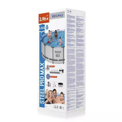 Каркасный бассейн Bestway Steel Pro Max 396x122 см (фильтр, лестница, тент) 5618W