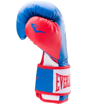 Перчатки боксерские Everlast Powerlock P00000727-14, 14oz, к/з, синий/красный