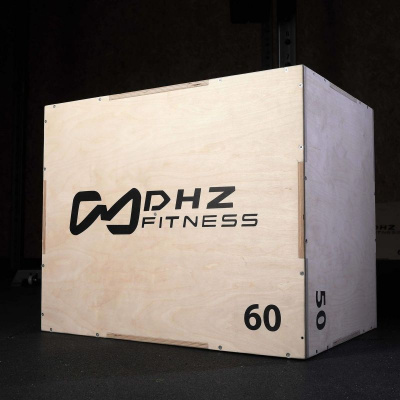 Универсальный Plyo Box 3 в 1 со шкалой наклона (фанера) 50х60х75 см DHZ