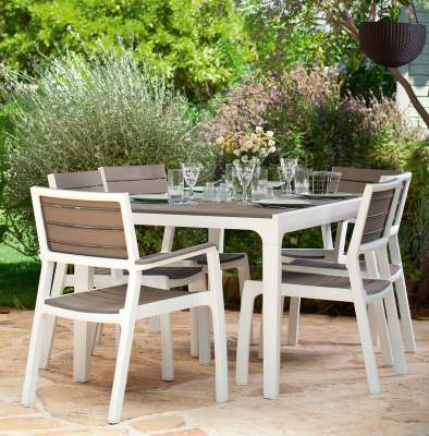 Стул с подлокотниками Гармония, белый-капучино Harmony armchair