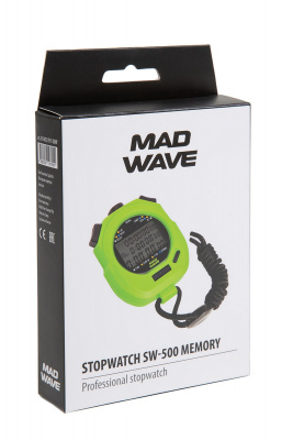 Секундомер Mad Wave Stopwatch SW-500 memory M1402 09 5 00W зеленый