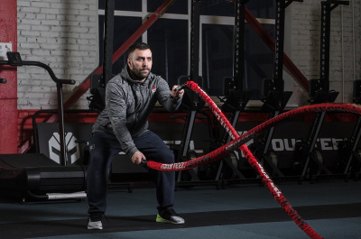 Канат тренировочный YouSteel нейлон, в чехле, D38мм, длина 15 м, красный