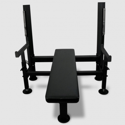 Скамья для жима лёжа со страховочными упорами Bronze Gym Partner ML-902 | Premium Fitness