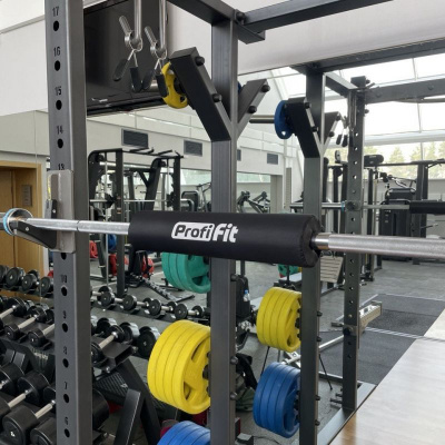 Смягчающая накладка на гриф, диаметр 8 см, длина 38 см с логотипом Profi-Fit PROFI-FIT-RT-025