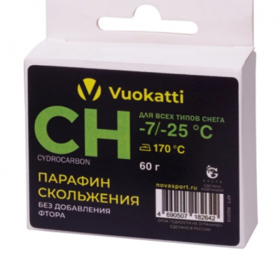 Парафин Vuokatti CH -7°С/-25°С Для всех типов снега 60г