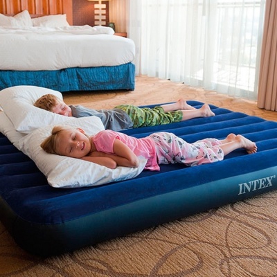 Надувной матрас Intex Classic Downy Airbed Fiber-Tech, 152х203х25см 64759