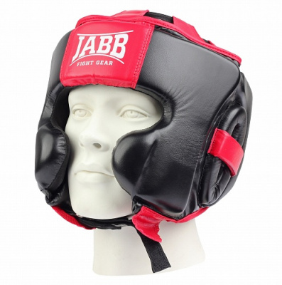 Шлем боксерский мексиканского стиля (иск.кожа) Jabb JE-6026 чер/кр