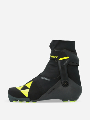 Лыжные ботинки NNN Fischer Carbon Skate0 S15024 черный\желтый