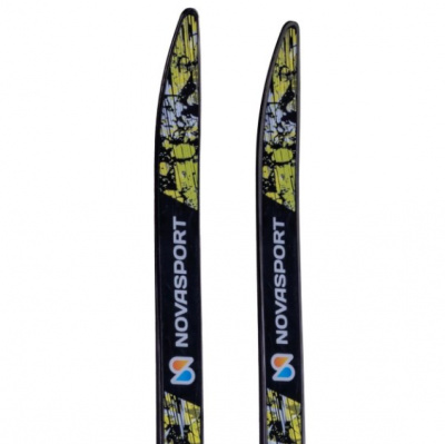 Лыжный комплект подростковый NovaSport Black с универсальным креплением
