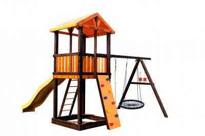 Игровой комплекс Perfetto Sport Pitigliano-4 + качели Паутина