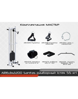 Разборный тренажер ARMS Sanitas AR163х2200, стек 55 кг
