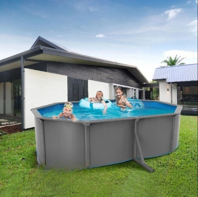 Морозоустойчивый бассейн овальный 730x360x130см Poolmagic Anthraciteкомплект оборудования Premium 550014