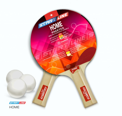 2 ракетки Home Start Line 3 мяча Club Select, сетка с креплением