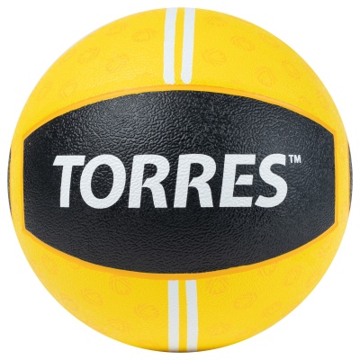 Медбол 1кг, d19,5см, резина Torres AL00231 желто-черный