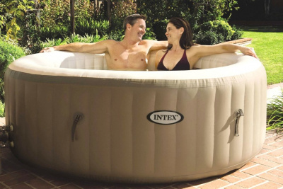СПА-бассейн Bubble Massage 145/196х71см, 795л, круглый с круговым пузырьковым массажем Intex 28426