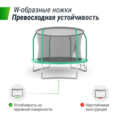 Батут Unix Line SUPREME BASIC 10 ft (green) TRUSUB10G