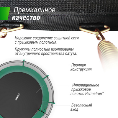 Батут Unix Line SUPREME BASIC 12 ft (green) TRUSUB12G