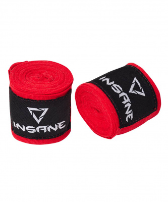 Бинт боксерский Insane COBRA, хлопок/нейлон, красный, 2,5 м