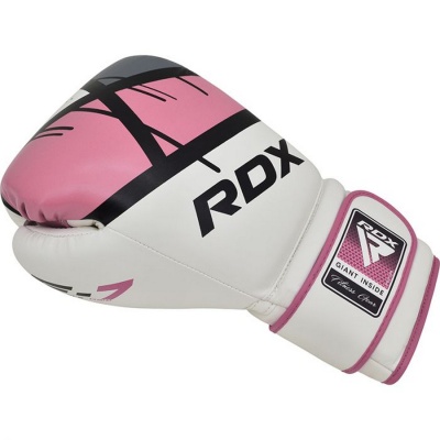 Перчатки тренировочные RDX BGR-F7P-8oz белый\розовый