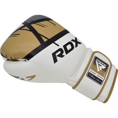 Перчатки тренировочные RDX BGR-F7GL-8oz белый\золотой