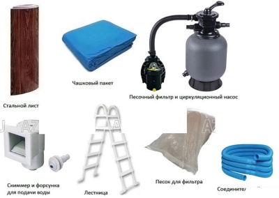 Морозоустойчивый бассейн Azuro 400DL, круглый 3,6х1,2 м Premium