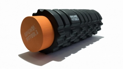 Цилиндр массажный Original Fit.Tools 33x14см двойной FT-DOUBLE-ROLL черный