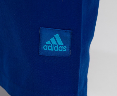 Кимоно для дзюдо Adidas Club синее с голубыми полосками J350B