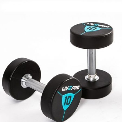 Гантели в уретане 34 кг Live Pro Premium Urethane Dumbbells LP8000-34
