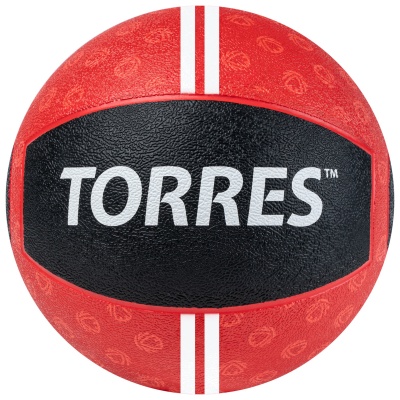 Медбол 4кг, d22,9см, резина Torres AL00234 красно-черный