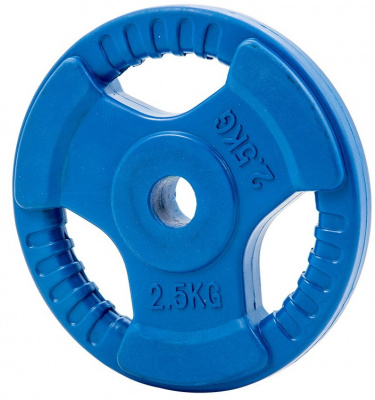 Диск обрезиненныйцветной 3 Handle D26 2,5кг Profi-Fit