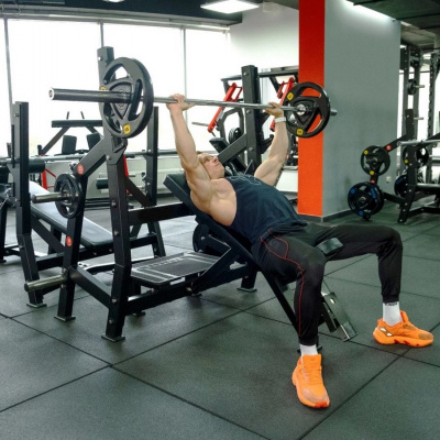 Скамья для жима наклонная Protrain PP142 полностью черный | Premium Fitness