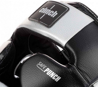 Шлем боксерский Clinch Punch 2.0 Full Face C148 черно-серебристый