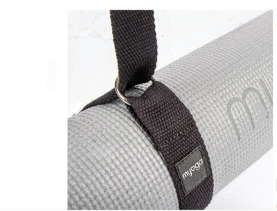Ремень для йоги 180 см Yoga Belt and Sling 2 in 1 Myga RY1132 черный