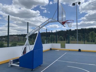 Стойка баскетбольная мобильная складная массовая  01.104-2250 вынос 225 см