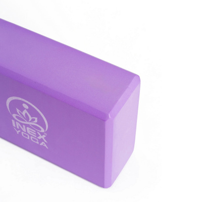 Блок для йоги 23x15x7см Inex Yoga Foam Block 3" YB3-PR фиолетовый