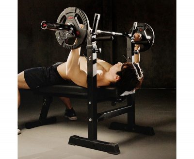 Усиленная скамья со стойками под штангу DFC MELKINMKBP01 | Premium Fitness