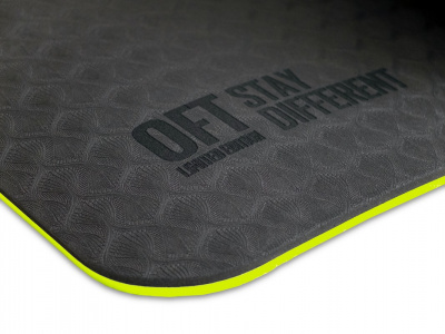 Коврик для йоги Original Fit.Tools FT-YGM10-TPE-BG 10 мм двухслойный TPE черно-зеленый