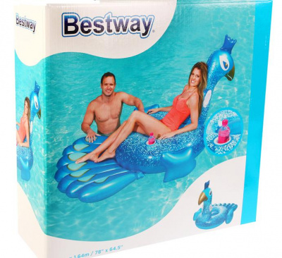 Надувной плотик Павлин, 198х164см, от 12 лет Bestway 41101