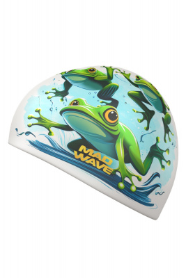 Силиконовая шапочка Mad Wave Frogs HQ M0554 08 0 00W Белый