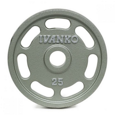 Олимпийский шлифованный E-Z диск 20кг Ivanko OMEZS IV\OMEZS-20KG\GY-00-00