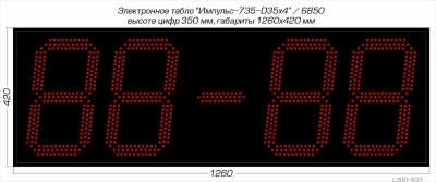 Мини-табло для спорта Импульс 735-D35x4