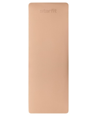Коврик для йоги и фитнеса Star Fit FM-201, TPE, 183x61x0,4 см, персиковый/серый