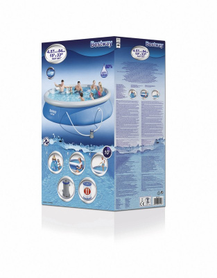 Бассейн с надувным бортом 457х84 см Bestway 57313