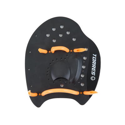 Лопатки для плавания Torres SWP112402BL, р.M, черно-оранжевый