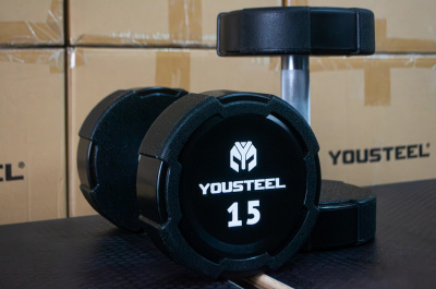 Гантель EVO 15кг полиуретановая YouSteel