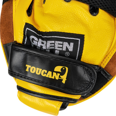 Боксерские лапы Green Hill Toucan черно-желтые FMT-5267