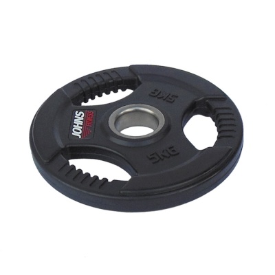 Диск обрезиненный 5кг Johns 91010 -5В черный