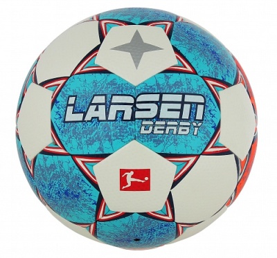 Мяч футбольный Larsen Derby White/Orange/Blue