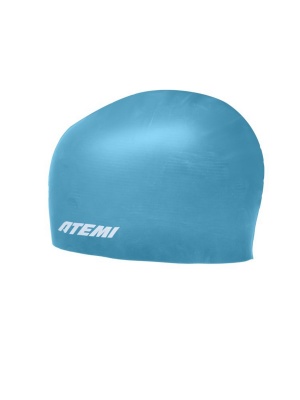 Шапочка для плавания Atemi kids silicone cap Green river KSC1GR бирюзовый