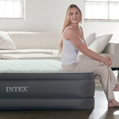 Надувная кровать Intex Premaire Elevated Airbed 152х203х46см, встроенный насос 220V 64906